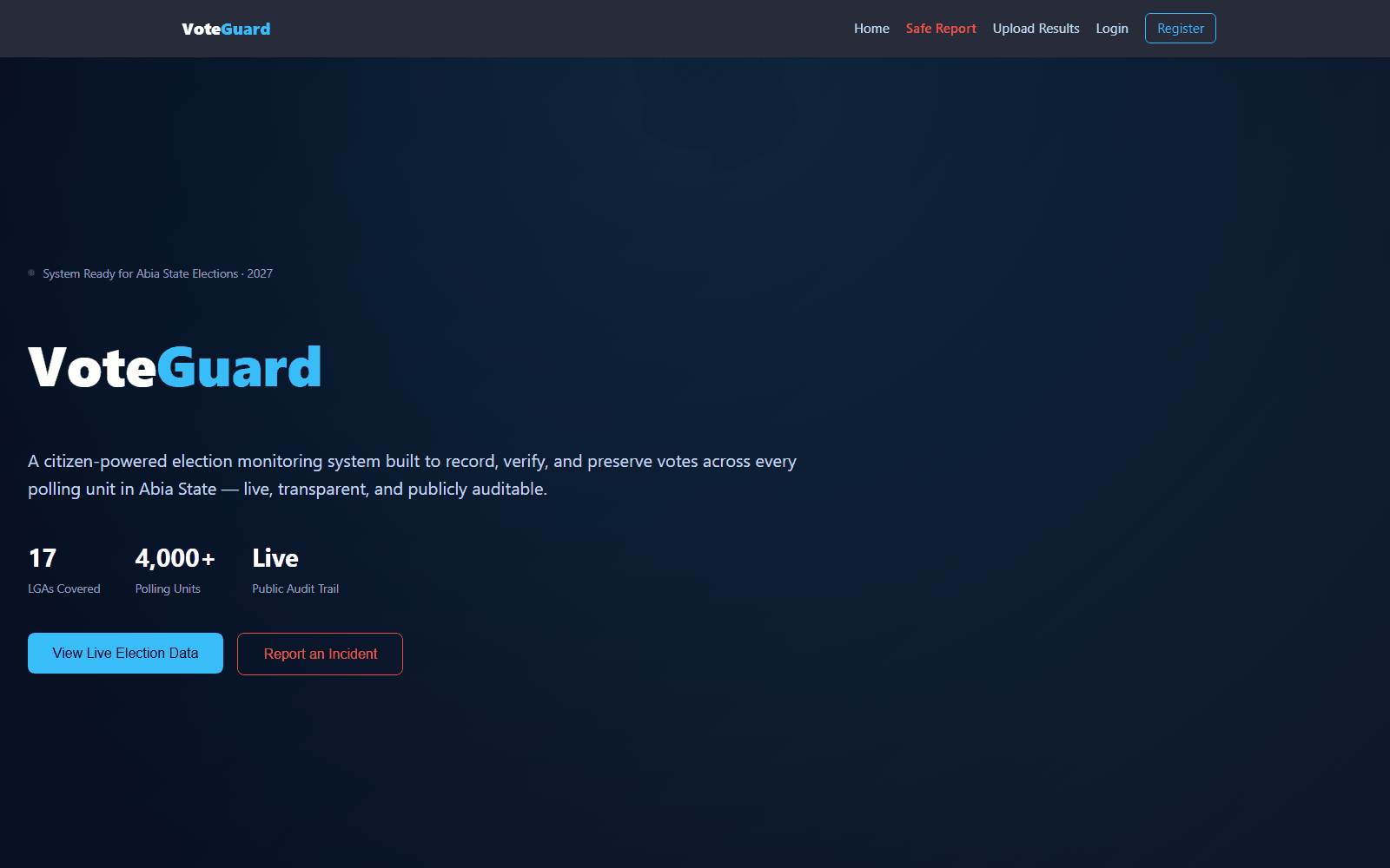 VoteGuard interface screenshot